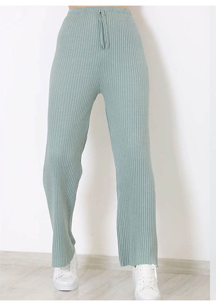 Likralı Bol Paça Rahat Kadın Pijama Altı Tek Alt 2027