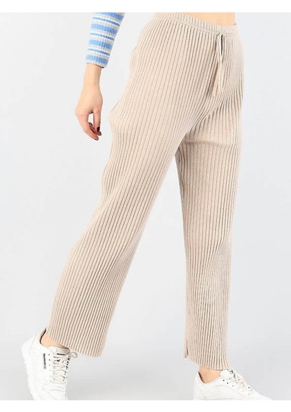 Likralı Bol Paça Rahat Kadın Pijama Altı Tek Alt 2027