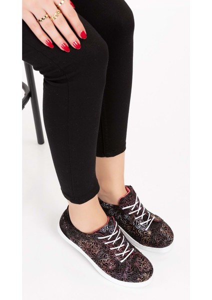 Kadın Deri Desen Detaylı Günlük Rahat Ayakkabı GND.109 - Havai - 37 modelleri