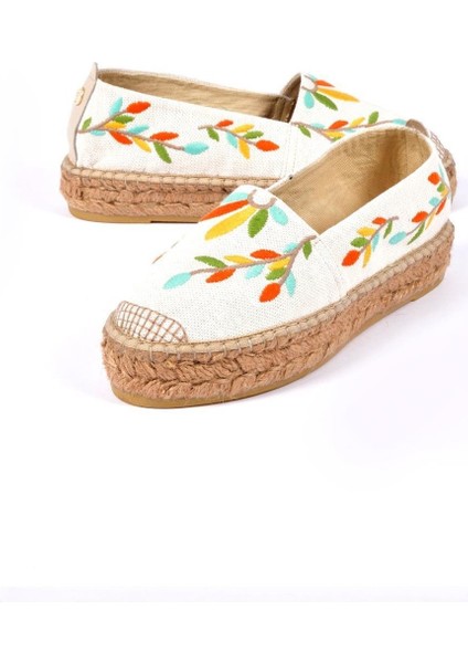 Naima Ekru-Multi Kadın Düz Espadril fiyatları