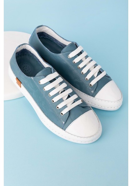 Içi Dışı Deri Hafif Converse Tarz Ayakkabı USL.2136 - Mavi - 41 fiyatları