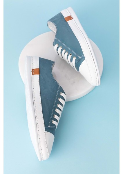 Içi Dışı Deri Hafif Converse Tarz Ayakkabı USL.2136 - Mavi - 41 fırsatları