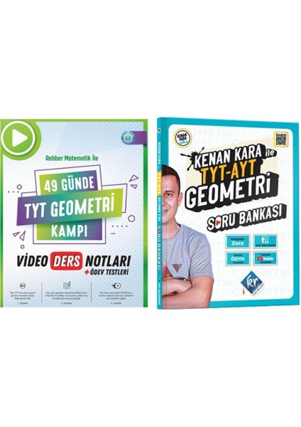 Rehber Matematik 49 Günde TYT Geometri Video Ders Notları - Kenan Kara ile TYT AYT Geometri Soru Bankası