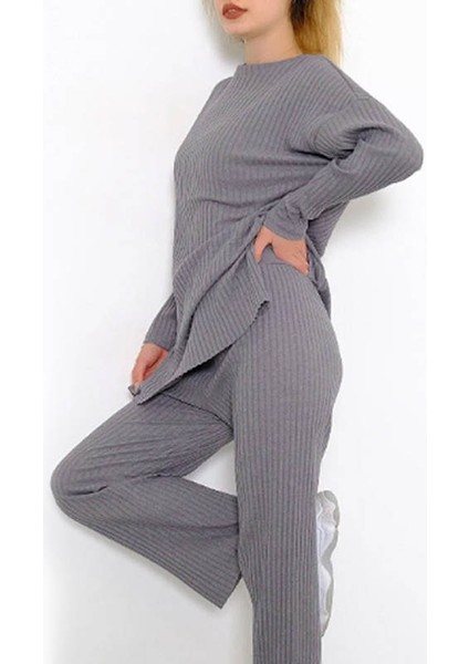 Mevsimlik Uzun Kollu Likralı Kadın Pijama Takımı 2026