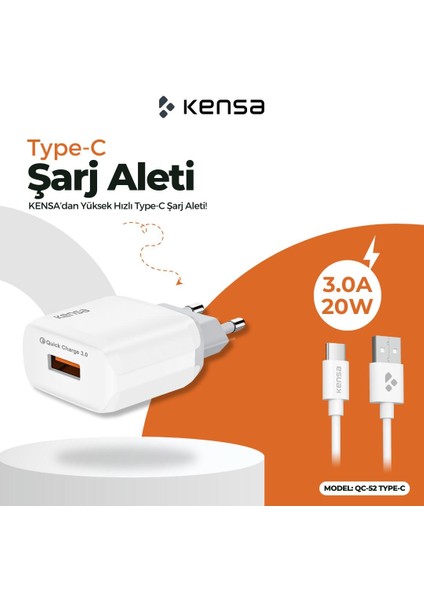 Şarj Cihazı Yeni Nesil Qc 3.0 20 W Typc-E Uyumlu Tüm Akıllı Telefonlara Uyumlu