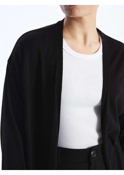 Lcwaıkıkı Basic Şal Yaka Düz Uzun Kollu Kadın Triko Hırka fırsatları