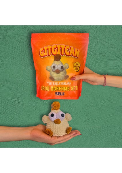 Gıtgıtcan Amigurumi Kiti Yeni Başlayanlar Için Self Örgü Seti