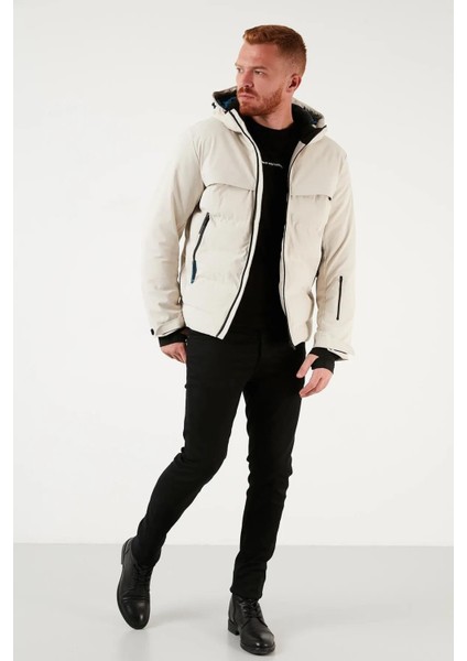 Jcotarwin Puffer Soğuk Geçirmez Erkek Mont Kaban Krem 12225287 V3