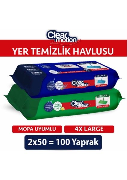 Clear Motion Yer Temizlik HAVLUSU(2X50) 100 Yaprak