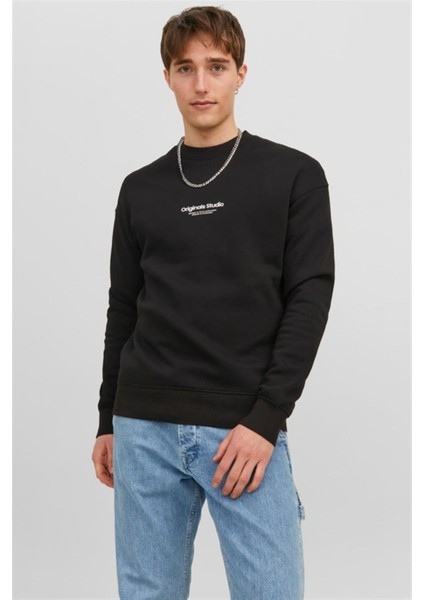 Jorvesterbro Bisiklet Yaka Siyah Erkek Sweatshirt 12241694 V1