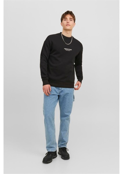 Jorvesterbro Bisiklet Yaka Siyah Erkek Sweatshirt 12241694 V1