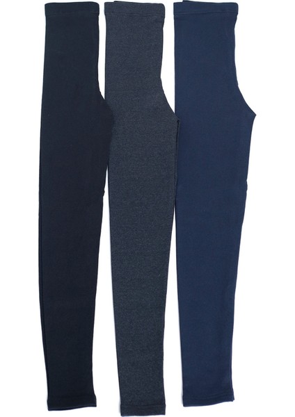 Unisex Kışlık Yüksek Bel Içi Şardonlu Termal Tayt | 3 'lü Renk (Siyah,anrasit,lacivert) Termal Tayt Rahat Yumuşak Içlik