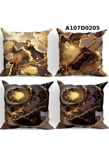 Temalı 4'lı Kırlent Kılıf Seti Çift Tarafı Baskılı