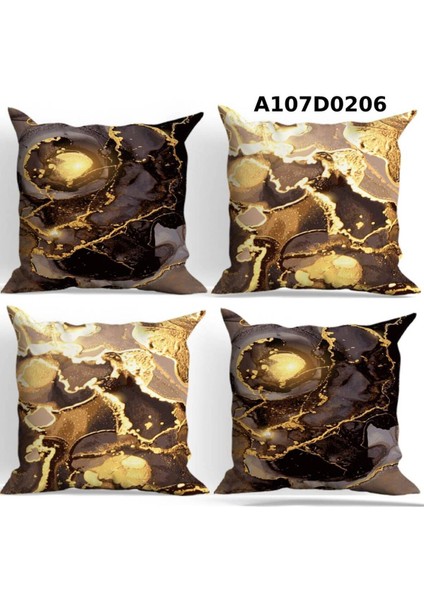 Temalı 4'lı Kırlent Kılıf Seti Çift Tarafı Baskılı