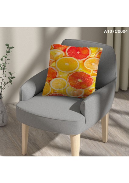 Kırlent Kılıf Çift Tarafı Baskılı Süet Kumaş