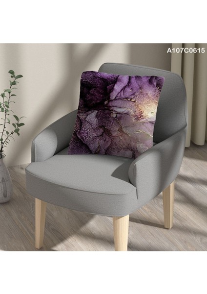 Kırlent Kılıf Çift Tarafı Baskılı Süet Kumaş