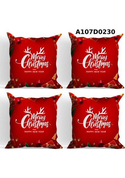 Temalı 4'lı Kırlent Kılıf Seti Çift Tarafı Baskılı