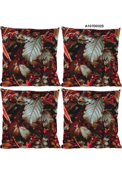 Temalı 4'lı Kırlent Kılıf Seti Çift Tarafı Baskılı