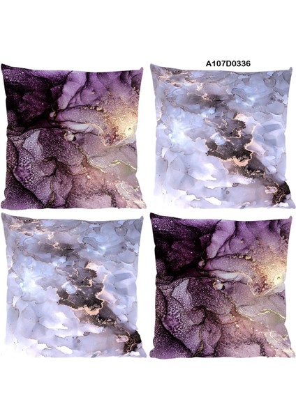 Temalı 4'lı Kırlent Kılıf Seti Çift Tarafı Baskılı