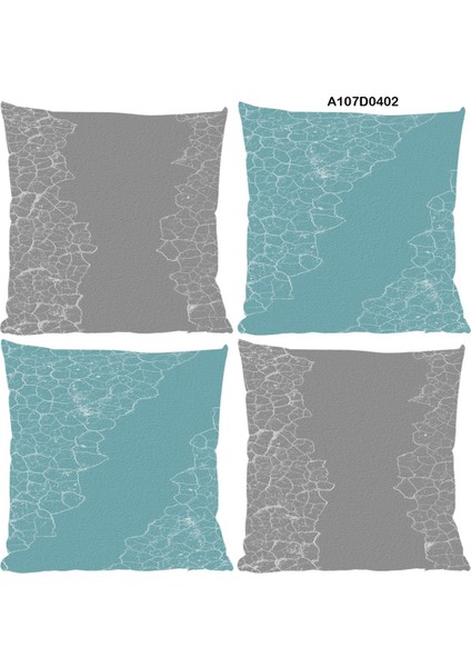 Temalı 4'lı Kırlent Kılıf Seti Çift Tarafı Baskılı