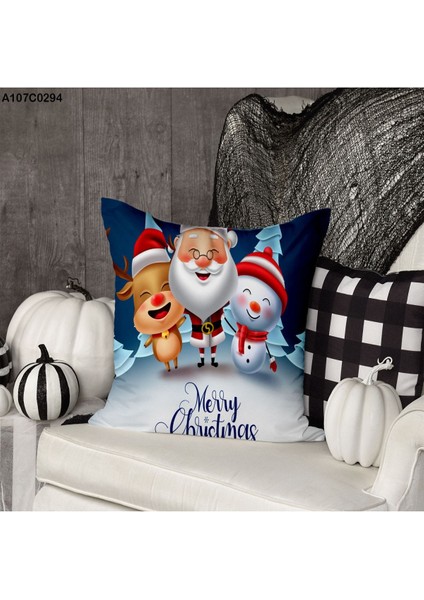 Kırlent Kılıf Çift Tarafı Baskılı Süet Kumaş