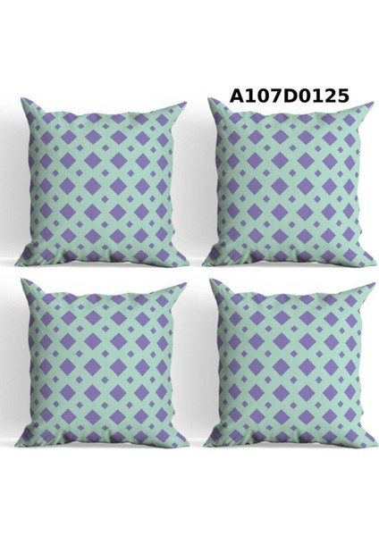 Temalı 4'lı Kırlent Kılıf Seti Çift Tarafı Baskılı