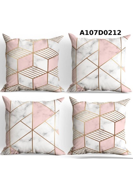 Temalı 4'lı Kırlent Kılıf Seti Çift Tarafı Baskılı