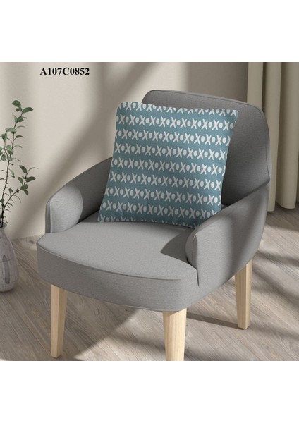 Kırlent Kılıf Çift Tarafı Baskılı Süet Kumaş