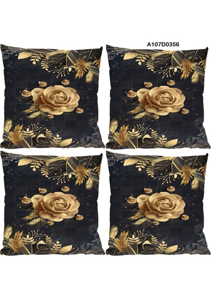 Temalı 4'lı Kırlent Kılıf Seti Çift Tarafı Baskılı