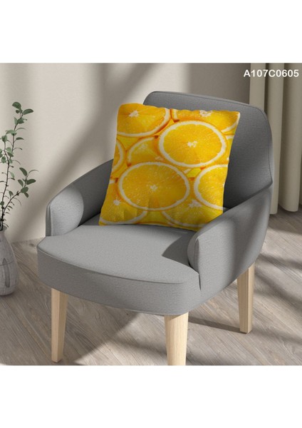 Kırlent Kılıf Çift Tarafı Baskılı Süet Kumaş