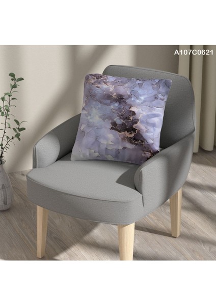 Kırlent Kılıf Çift Tarafı Baskılı Süet Kumaş