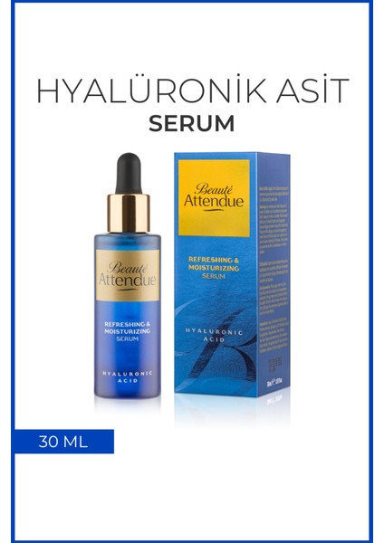 Beaute Attendue Hyaluronik Asit Yoğun Nemlendirici, Canlandırıcı Serumu (HYALURONİK ASİT %3)