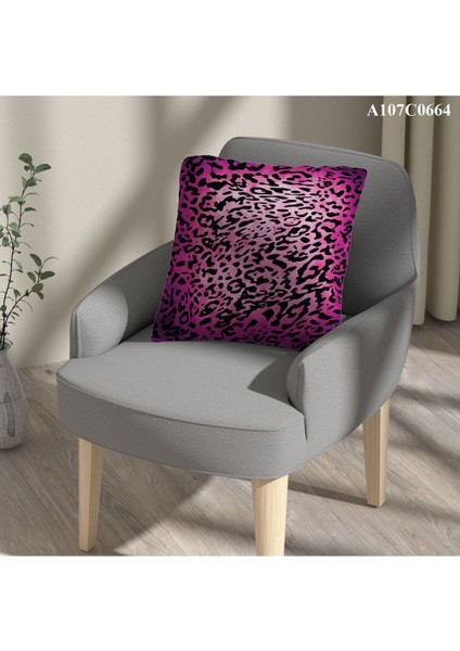 Kırlent Kılıf Çift Tarafı Baskılı Süet Kumaş