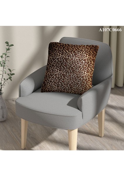 Kırlent Kılıf Çift Tarafı Baskılı Süet Kumaş