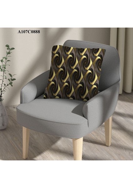 Kırlent Kılıf Çift Tarafı Baskılı Süet Kumaş