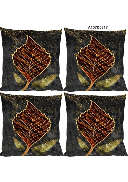 Temalı 4'lı Kırlent Kılıf Seti Çift Tarafı Baskılı