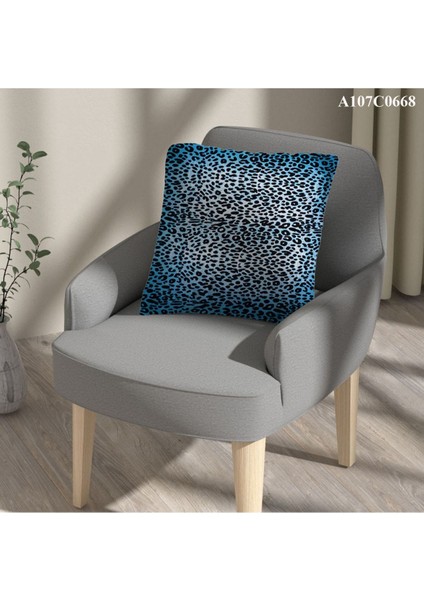 Kırlent Kılıf Çift Tarafı Baskılı Süet Kumaş