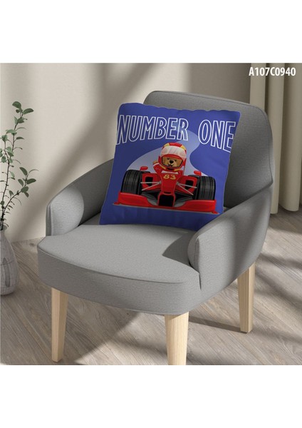 Kırlent Kılıf Çift Tarafı Baskılı Süet Kumaş