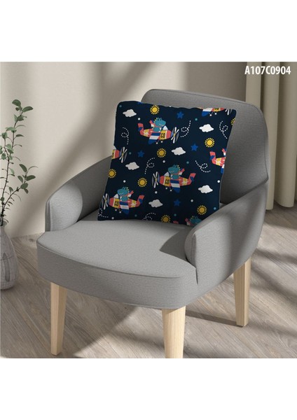 Kırlent Kılıf Çift Tarafı Baskılıdır Süet Kümaş