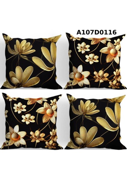 Temalı 4'lı Kırlent Kılıf Seti Çift Tarafı Baskılıdır