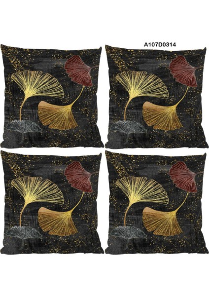 Temalı 4'lı Kırlent Kılıf Seti Çift Tarafı Baskılı