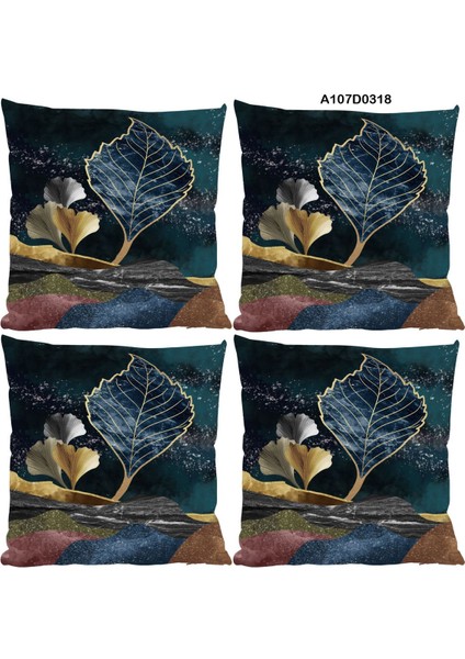 Temalı 4'lı Kırlent Kılıf Seti Çift Tarafı Baskılı