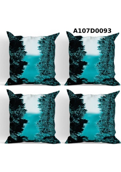 Temalı 4'lı Kırlent Kılıf Seti Çift Tarafı Baskılı