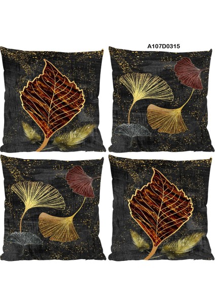 Temalı 4'lı Kırlent Kılıf Seti Çift Tarafı Baskılı