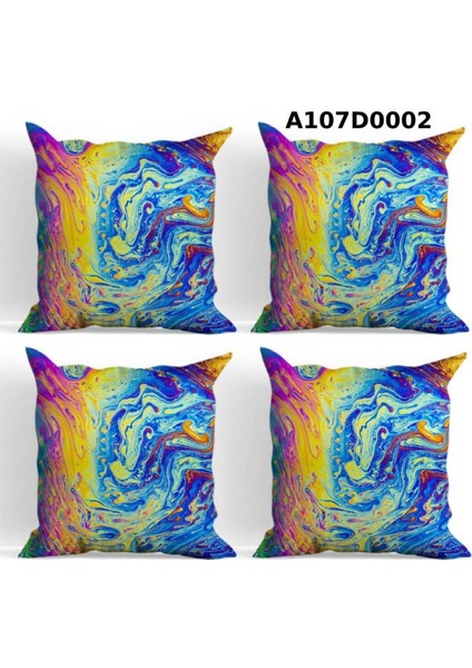 Temalı 4'lı Kırlent Kılıf Seti Çift Tarafı Baskılı