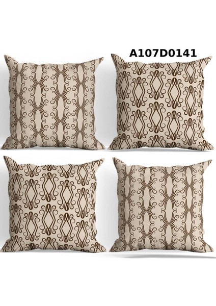 Temalı 4'lı Kırlent Kılıf Seti Çift Tarafı Baskılı