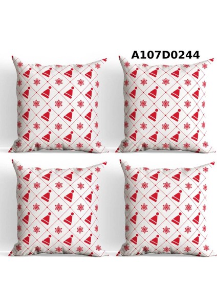 Temalı 4'lı Kırlent Kılıf Seti Çift Tarafı Baskılı