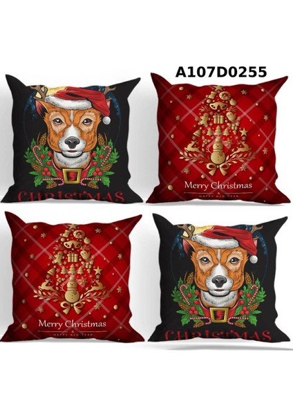 Temalı 4'lı Kırlent Kılıf Seti Çift Tarafı Baskılı