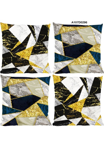 Temalı 4'lı Kırlent Kılıf Seti Çift Tarafı Baskılı