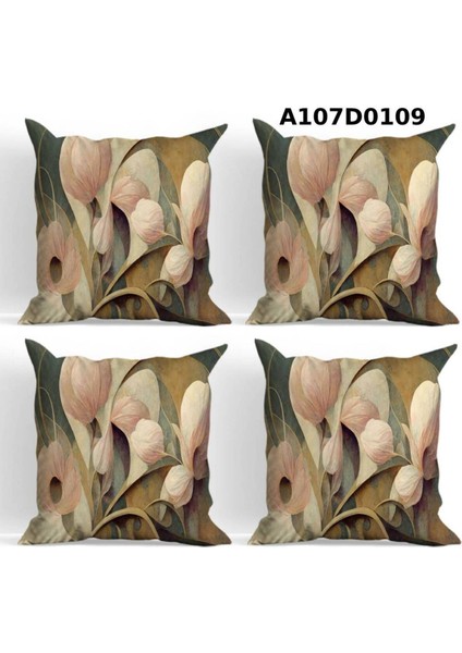 Temalı 4'lı Kırlent Kılıf Seti Çift Tarafı Baskılı